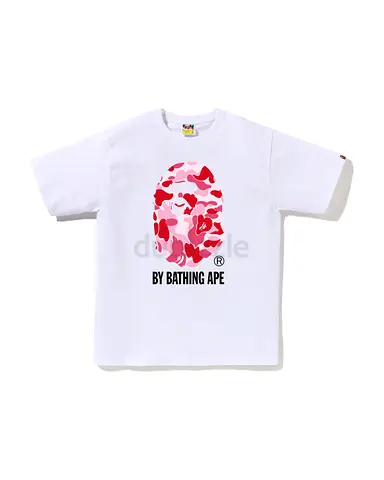 White BAPE By Bathing Ape Pink Camo Logo T-Shirt - Size  S
