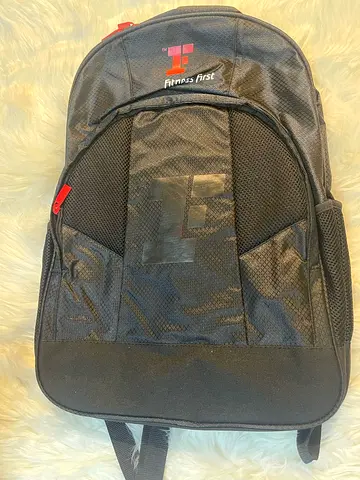 Fitness First branded black backpack - good condition