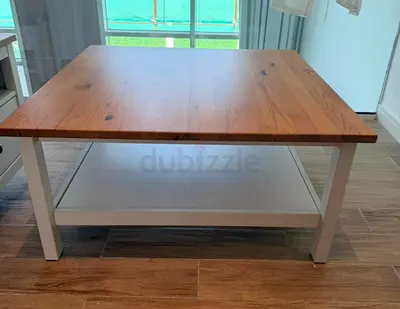 Ikea Hermes coffee table. Oak & white