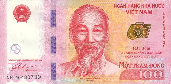 VIETNAM 100 DONG COMMEMORATIVE BANKNOTE 2016