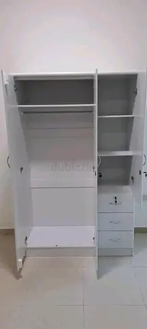 3door wardrobe white colour brand new