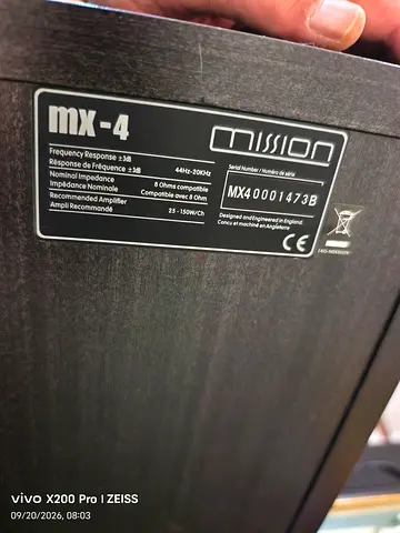 pair of Mission MX4 tower speakers