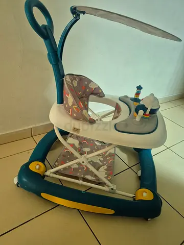 Baby Walker with Canopy and Toy Tray - Good Condition