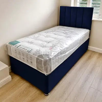 Luxury Upholstered Fabric Bed Frame For Sale. Brand New 90*200 Single Size Bed Frame For Sale.