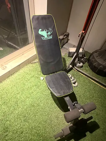 Adjustable Home Workout Bench with Leg Holders - Good Condition