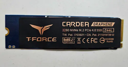 TeamGroup T-Force Cardea Zero Z44L 500GB NVMe m.2 SSD (100% Health)
