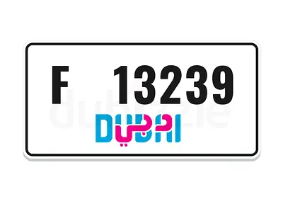 EXCLUSIVE DUBAI PLATE FOR SALE – F 13239  DUBAI (Code F) | Perfect for your luxury ride!