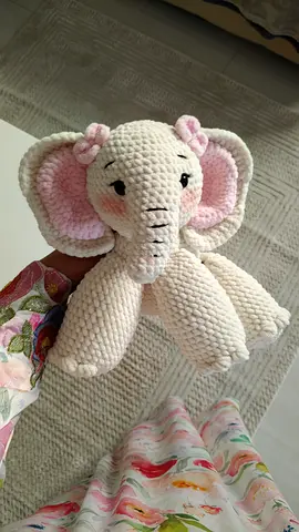 Handmade Crochet Plush Elephant Toy - Soft Amigurumi Stuffed Animal