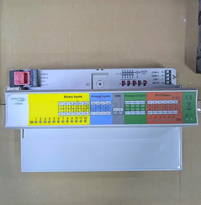 Used Industrial I/O Control Module PLC-style Unit with Binary/Analog Inputs & 24V Relays