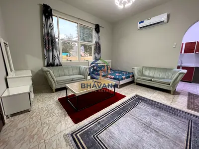 European Villa and Community Big Furnished Studio with Private Entrance Sunny Window Decent Kitchen Sep Bath 4000 Monthly
