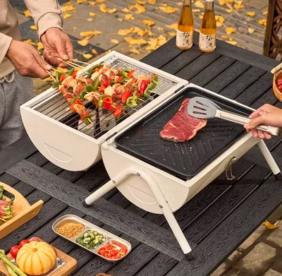 شواية | portable chimney bbq grill