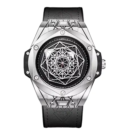 Geometric Metallic Watch – A stylish timepiece that blends fashion
