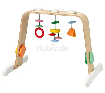 IKEA Wooden Baby Activity Gym with Hanging Toys