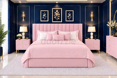 New Modern Pink Upholstered King Bed with storage bed good king size bed Modern