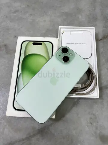 iPhone 15 | 128 GB | Green | 87% Battery Health | Box + Bill + cable