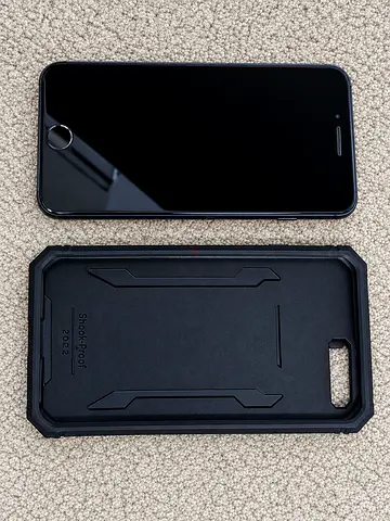 iPhone 8 Plus with rugged protective case