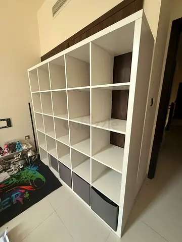 Large White 5x5 Cube Bookcase / Shelving Unit