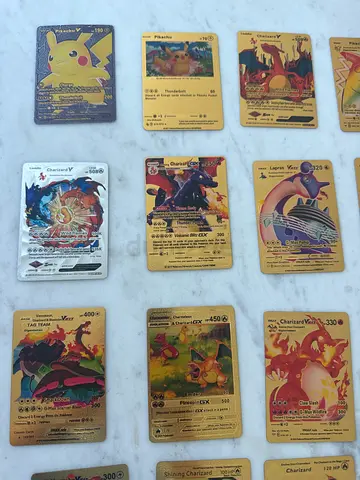 ⚡️Collection of Gold-Style Pokémon Trading Cards 🎴(Various EX & Holo) foil