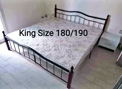 Brand new wooden Steel King size bed Available