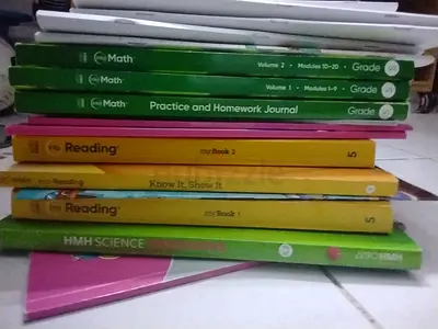 HMH text book full set, grade 5, American International school dubai
