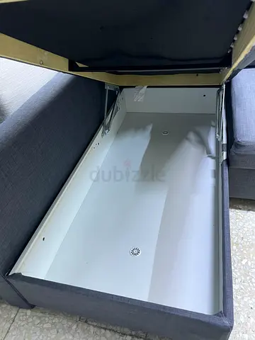 Grey Sofa with Under-Seat Storage