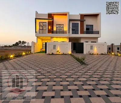 For sale, a villa in Ajman Al Helio, 4 master rooms, a Majles room, a hall, maid room, freehold for all nationalities, including electricity and water