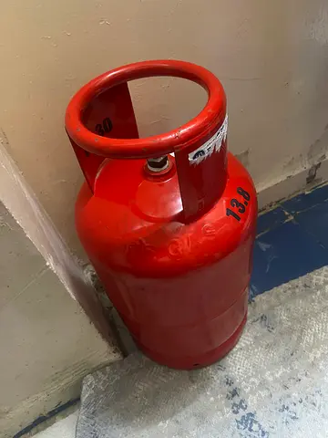 Refillable LPG Gas Cylinder (Red) - Good Condition