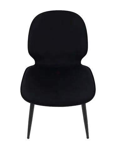Black modern dining/side chair - upholstered, sturdy legs