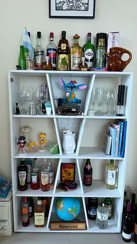 White modular display shelving unit - good condition