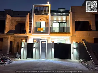 Luxury 3-story villa – Registration fees included – Prime location – Close to all amenities – Excellent finishes – The best in Ajman.