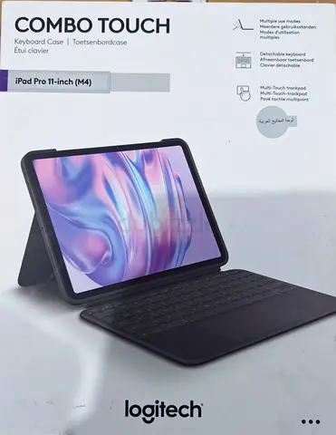 Logitech Combo Touch iPad Pro 11-inch (M4)M5 (2024) Keyboard Case - Arabic/English Layout - Oxford G