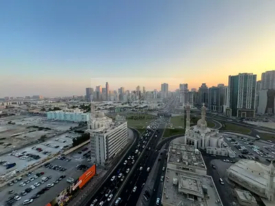1BR Apt | Separate Living Room | Al Wahda St, Al Majaz 2 | Free AC | 1st Year AED 40,000