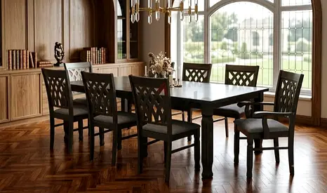 New Solid wood dinning Table with 6 Chairs Available