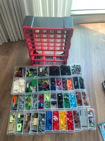 Huge LEGO Collection + Technic McLaren, Minifigures & Storage Organizer