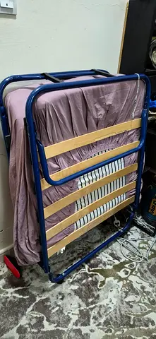 IKEA Foldable Rollaway Guest Bed with Mattress – Space Saving Single Bed