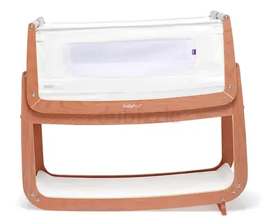 SnoozePod 4 bedside bassinet / co-sleeper in beech wood finish