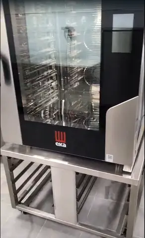 Gas Combi Oven on Stainless Stand - Excellent Condition