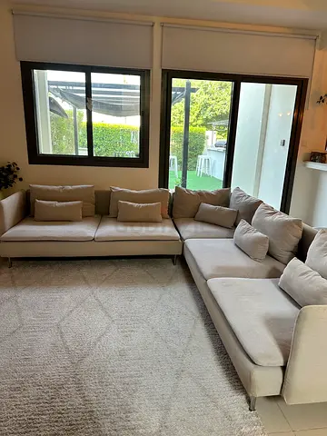 IKEA Soderhamn Light beige L-shaped sectional sofa in good condition.