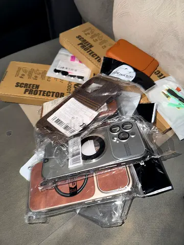 iPhone cases and accessories bundle - multiple covers, chargers, screen protectors