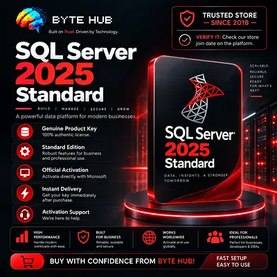 Genuine Microsoft SQL Server 2025 Standard Lifetime Key