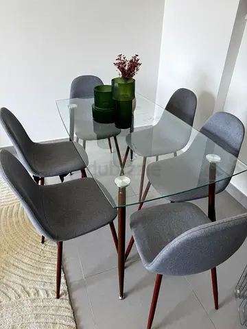 Glass Top Dining Table