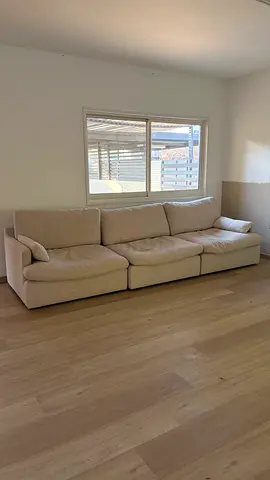 Beige 3-Seater Modular Sofa — Comfortable, Clean Lines original price 3000Aed