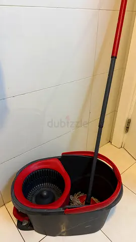 Spin Mop with Bucket and Wringer - Used, Good Condition