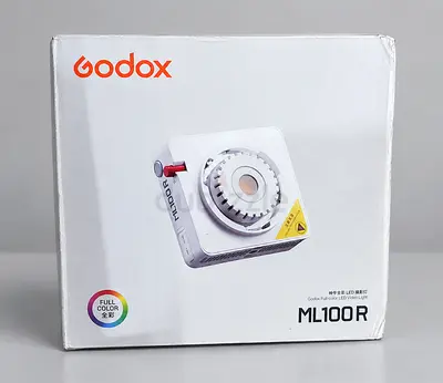 Godox ML100R Full-Color RGB Pocket-Sized Led Video Light with Interchangeable 15° Reflector, 1800-10