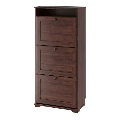 IKea BRUSALI Shoe cabinet with 3 compartments, brown
