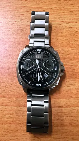 CAT stainless steel men's chronograph watch - good working condition