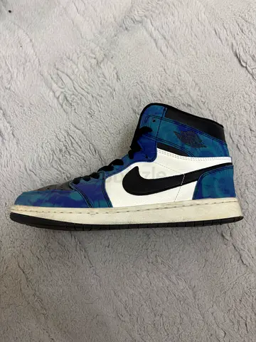 Blue & Black High-Top Streetwear Sneakers - Size US 8.5 / EU 42