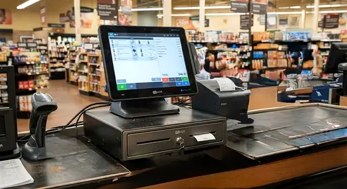 POS System with Touchscreen, Receipt Printer & Cash Drawer