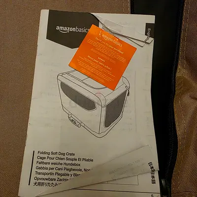 AmazonBasics Folding Soft Dog Crate. New. Unused. AED 95 Only. Hurry!