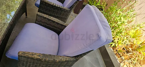 Outdoor Wicker Furniture Set with Cushions